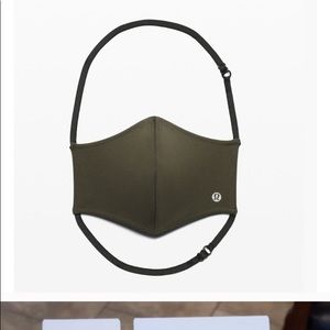 Lululemon double strap face mask- dark olive